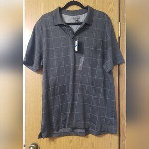NWT VanHeusen Flex Black Polo Shirt Size XL